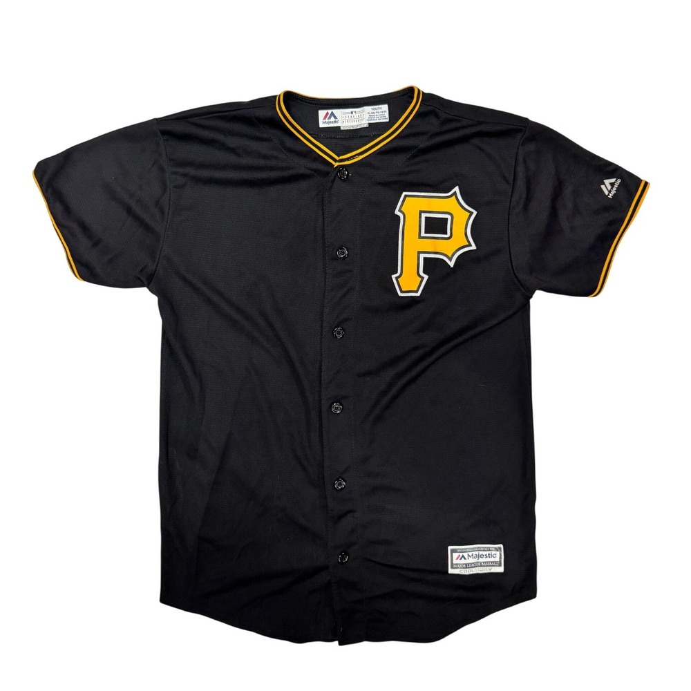 Majestic Pittsburgh Pirates Gerrit Cole 45 Jersey Youth XL Black Cool Base MLB